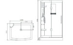 Душевая кабина WS-304A 800*1200*2150mm — изображение 2
